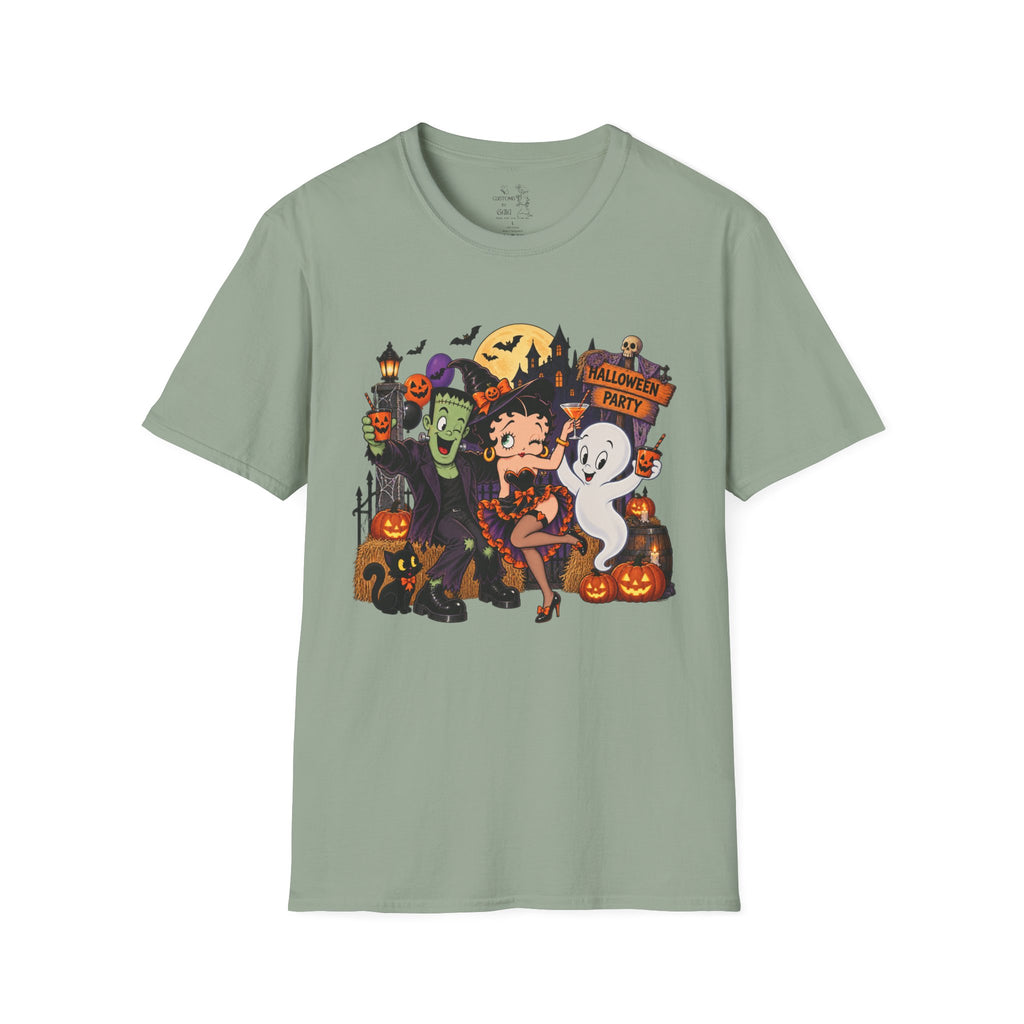 Halloween Party T‑Shirt — Betty Boop & Classic Cartoon Ghosts Costume Tee