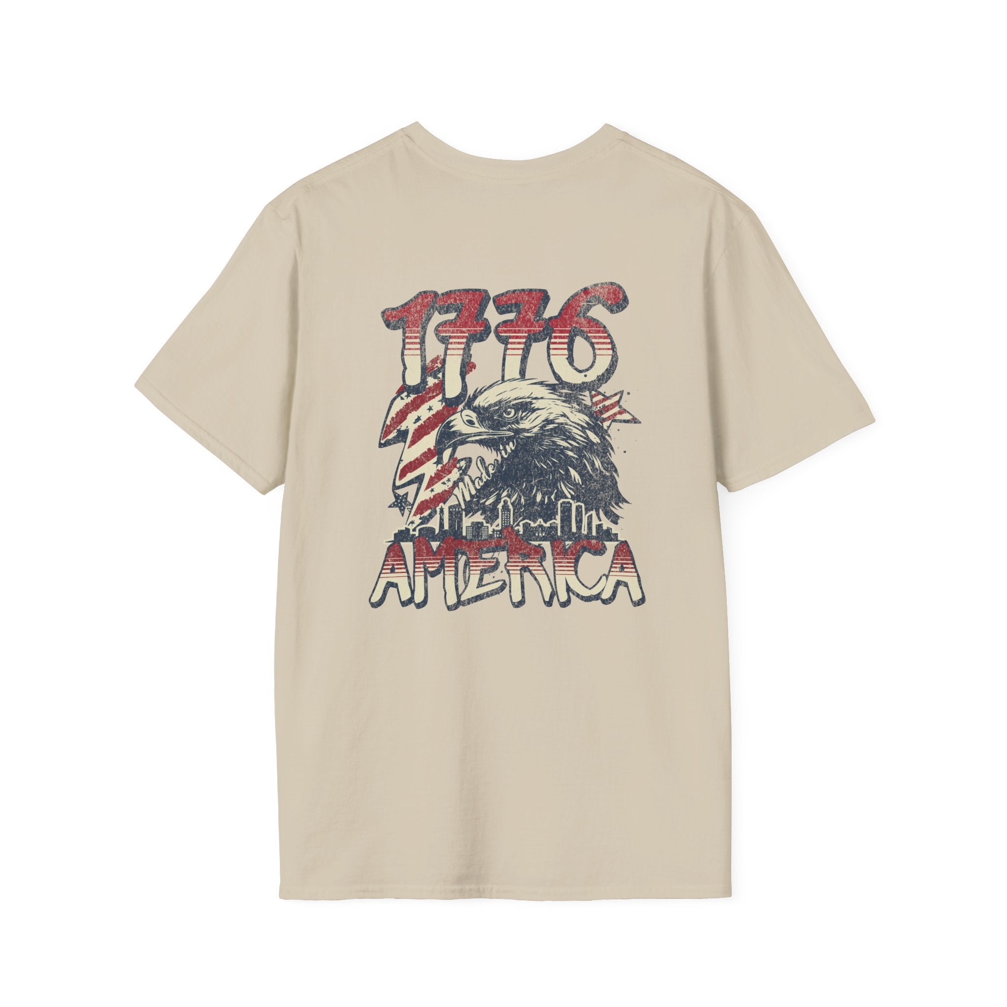 Patriotic “American Dad” Tee — Vintage Flag Cowboy Hat Dad T-Shirt