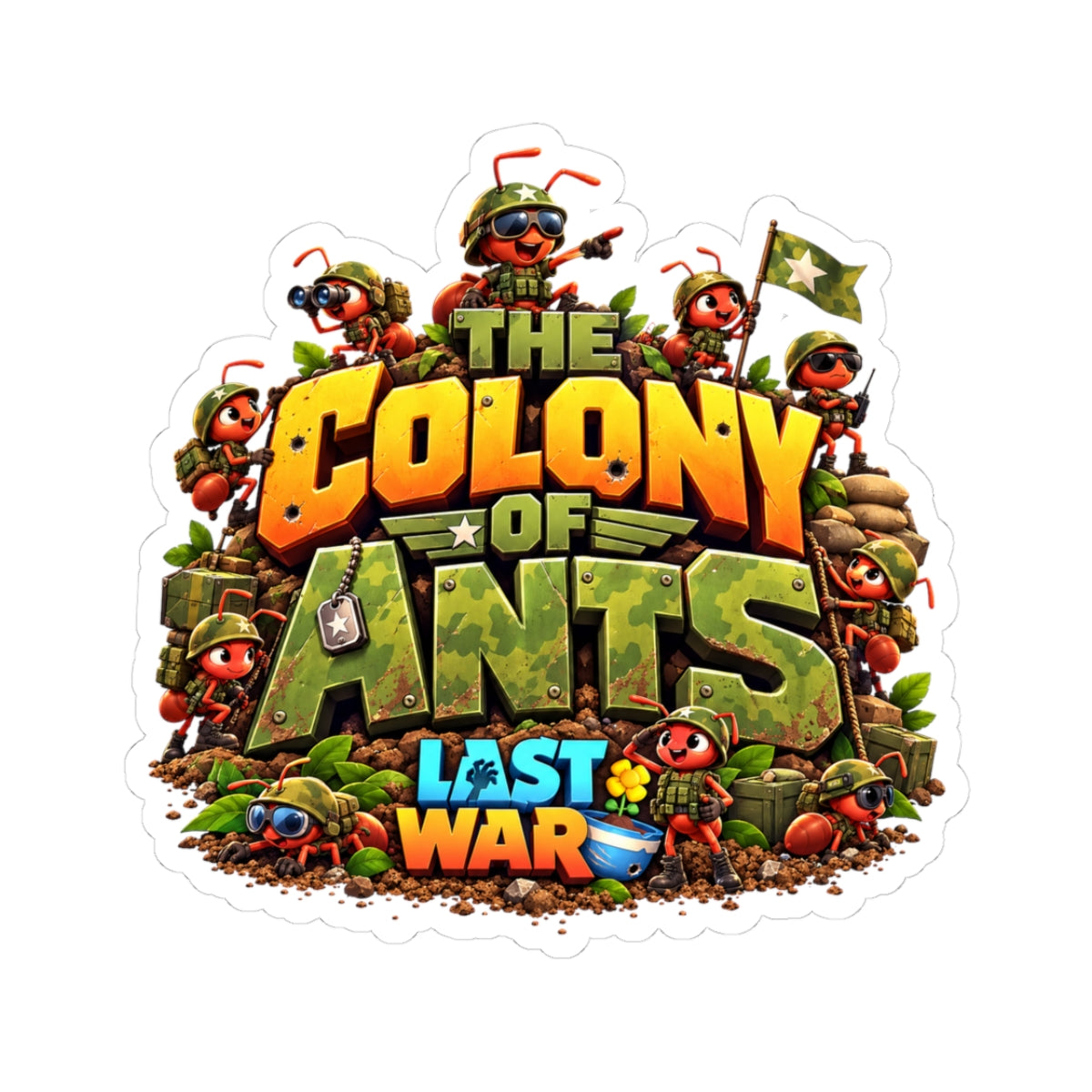 Colony of Ants 'Last War' Kiss-Cut Sticker