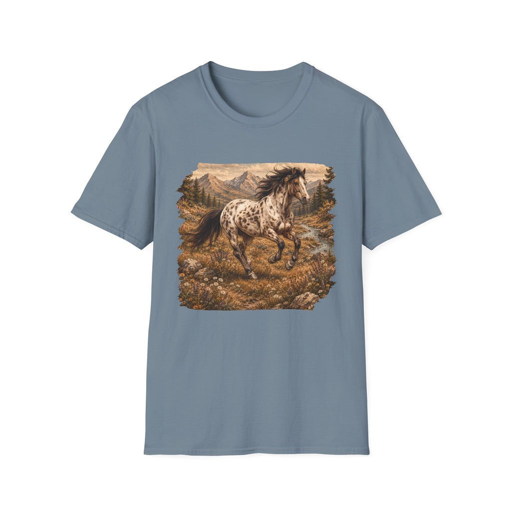 Appaloosa Horse T-Shirt — Vintage Mountain Run Western Tee