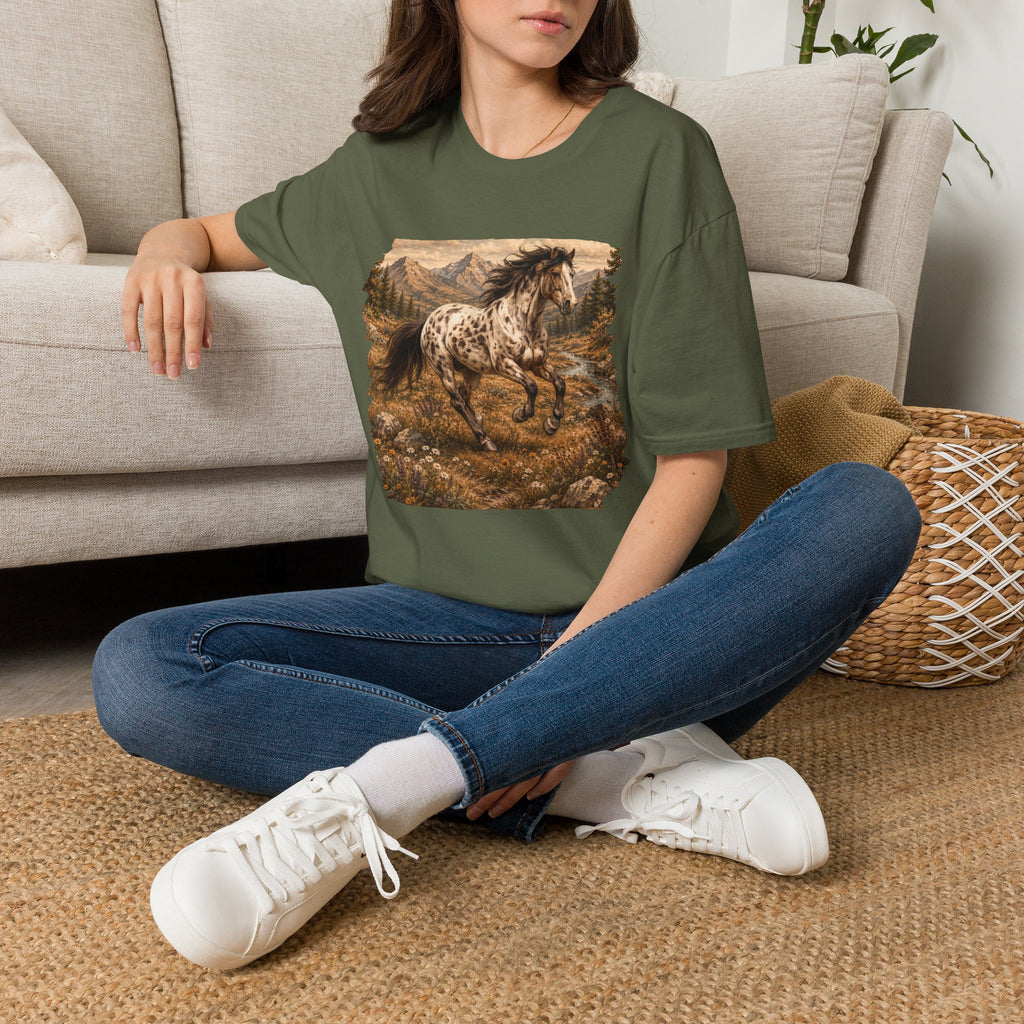 Appaloosa Horse T-Shirt — Vintage Mountain Run Western Tee