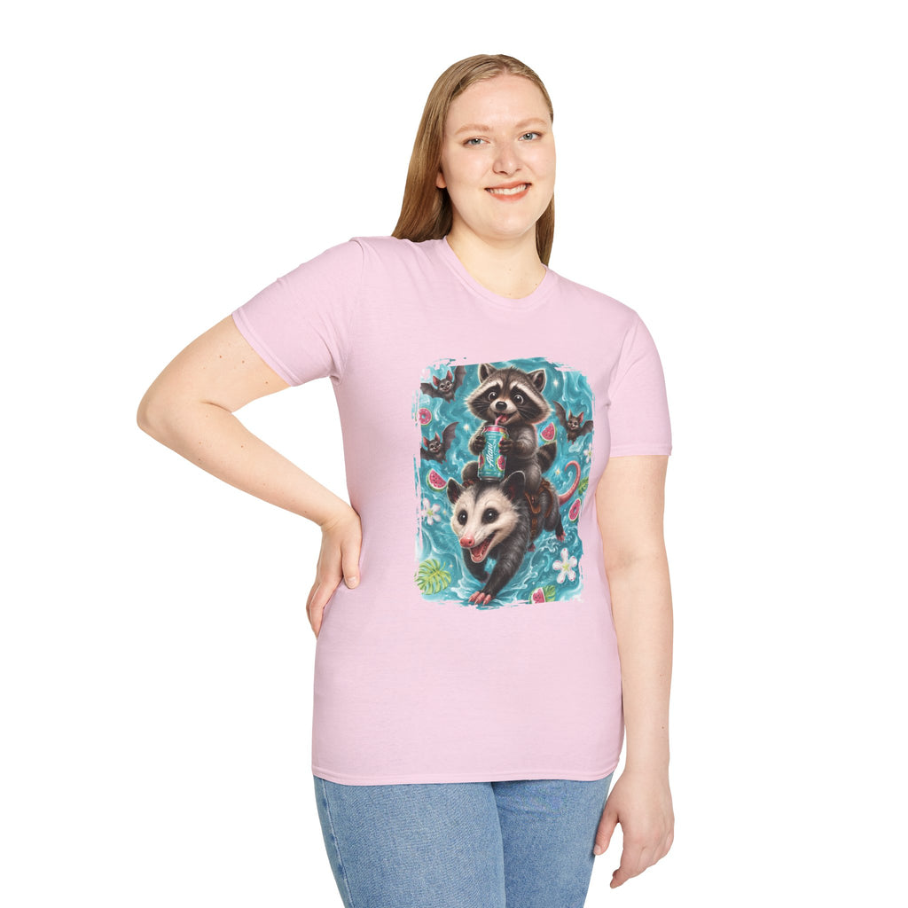 Raccoon Watermelon Summer T-Shirt — Cute Animal Graphic Tee