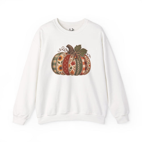Autumn Patchwork Pumpkin Sweatshirt