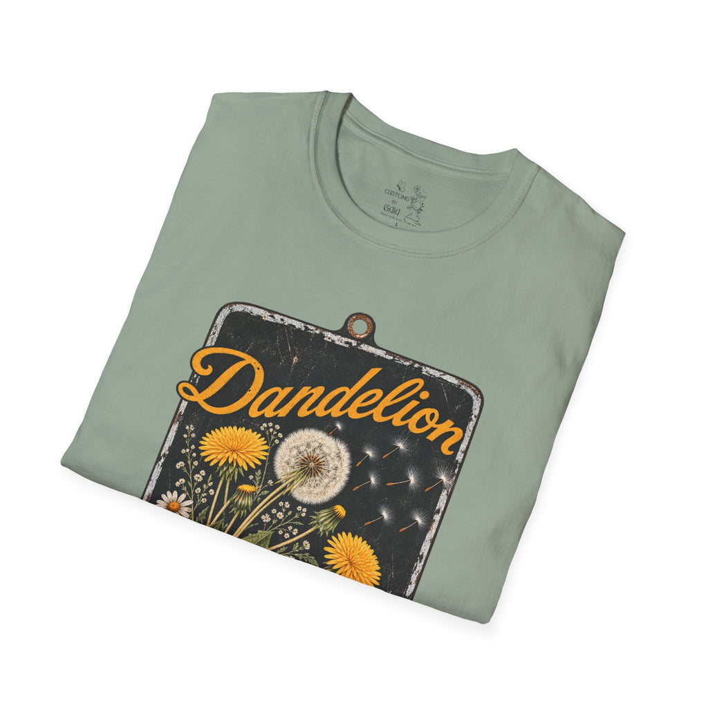 Dandelion Tee — "Born To Live Free, Ridin' On A Breeze" Vintage Floral T-Shirt