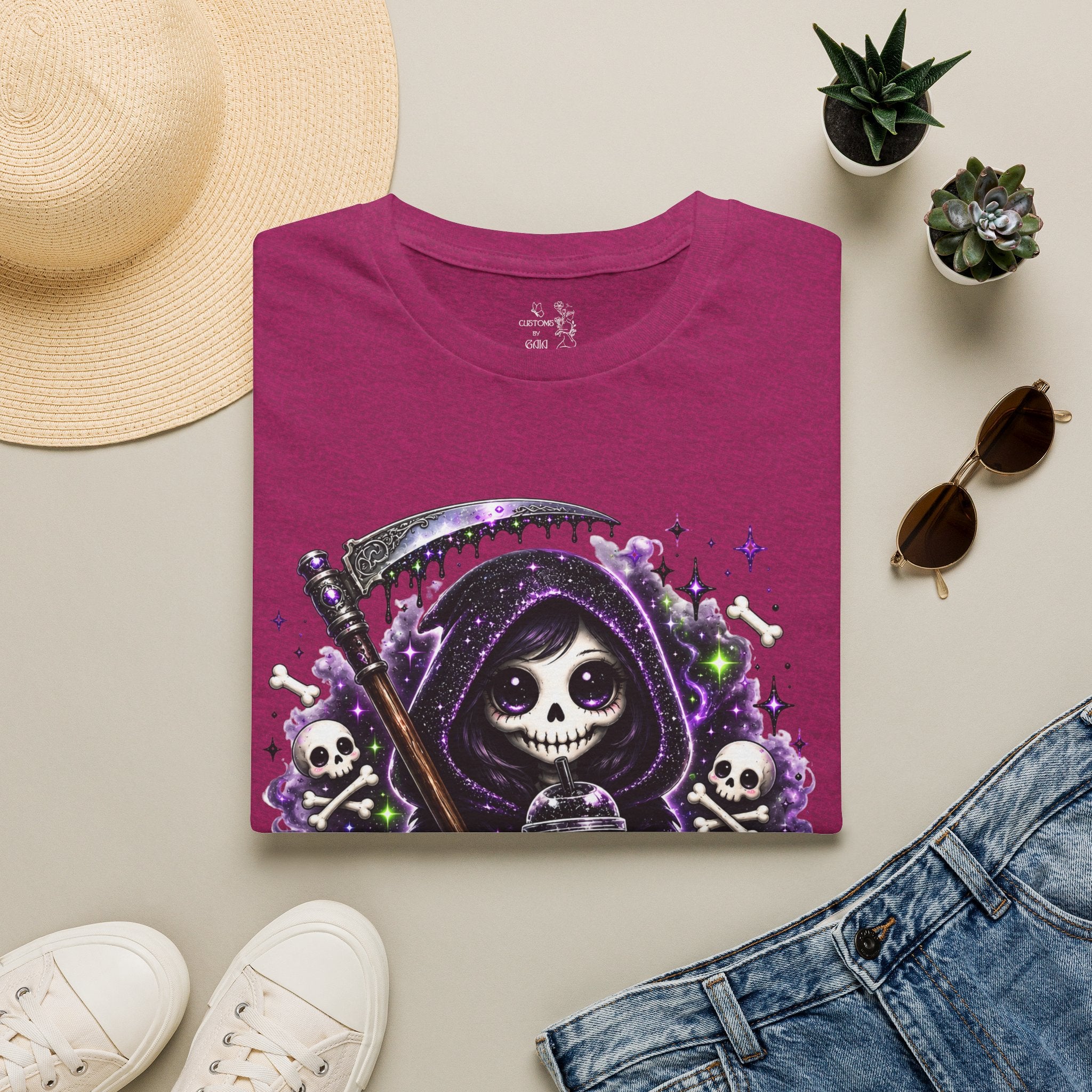 Grim Reaper Tee — 'I Hate People' Gothic Skull Shirt