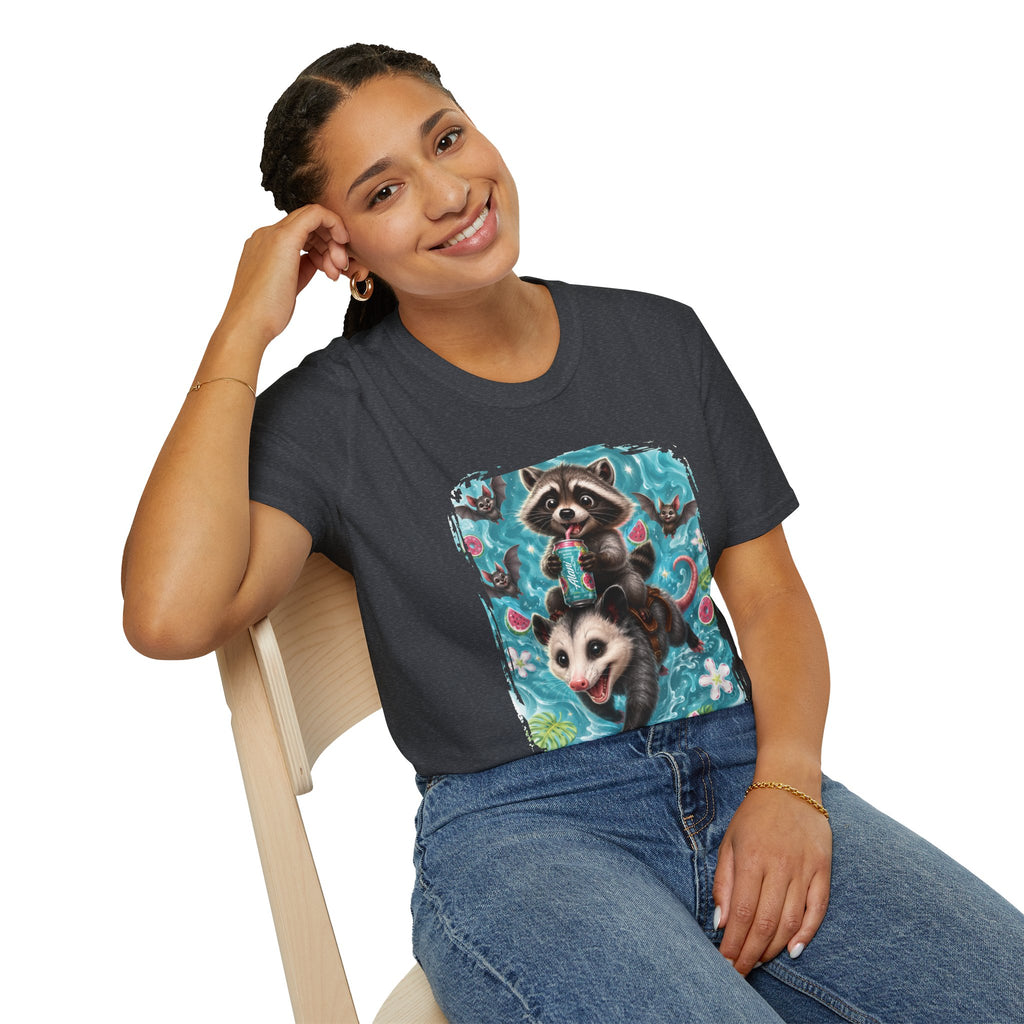 Raccoon Watermelon Summer T-Shirt — Cute Animal Graphic Tee