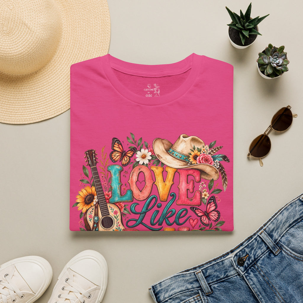 Love Like Dolly Floral Country Music T-Shirt