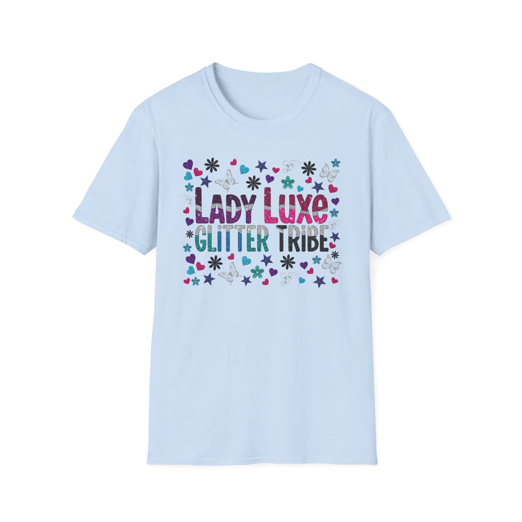 T-Shirt — "Lady Luxe Glitter Tribe" Sparkle Graphic Tee