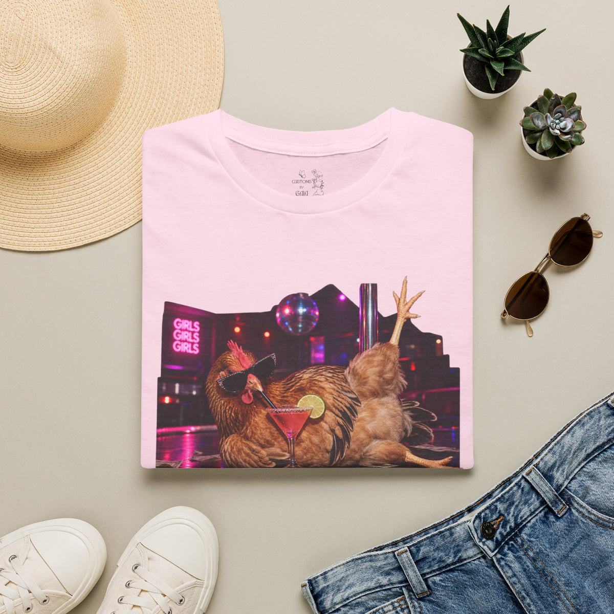 T-Shirt — "It's Hard Out Here for a Chick" Chicken Comedy Tee