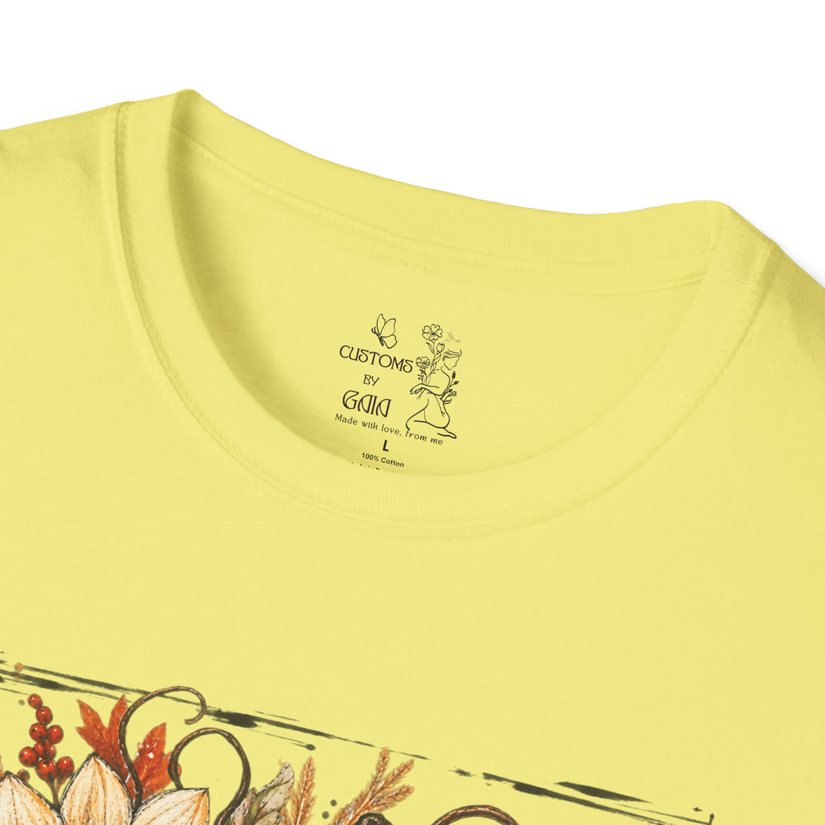 Pumpkin & Sunflower Fall T-Shirt — Plaid Pumpkin Autumn Graphic Tee