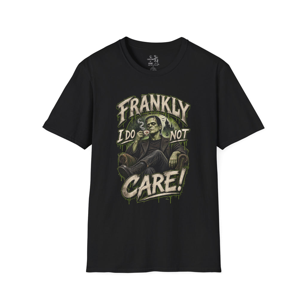 Frankly I Do Not Care T-Shirt — Retro Frankenstein Graphic Tee