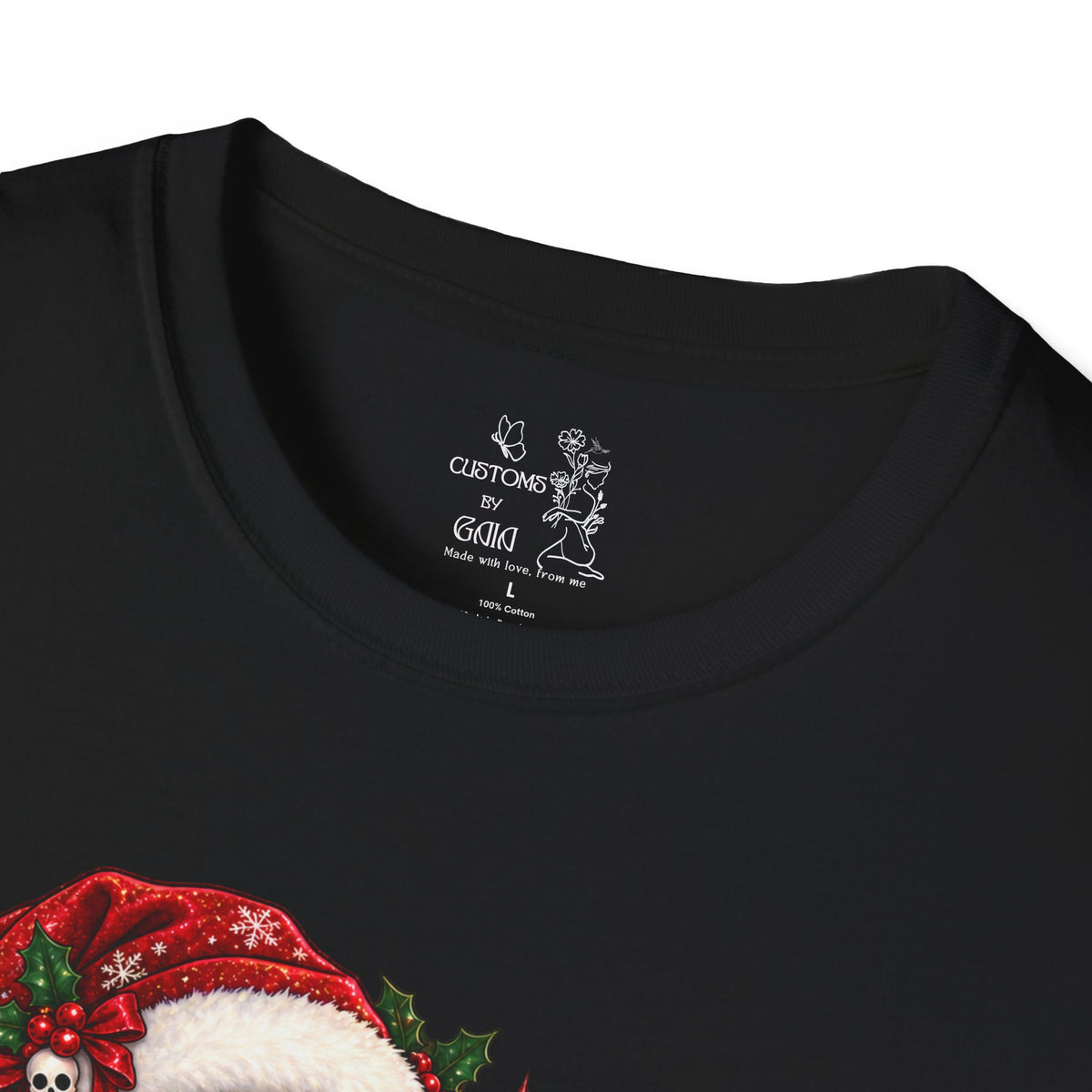 Christmas Goth T‑Shirt – "Still Spooky But With Glitter" Elf Girl Holiday Tee
