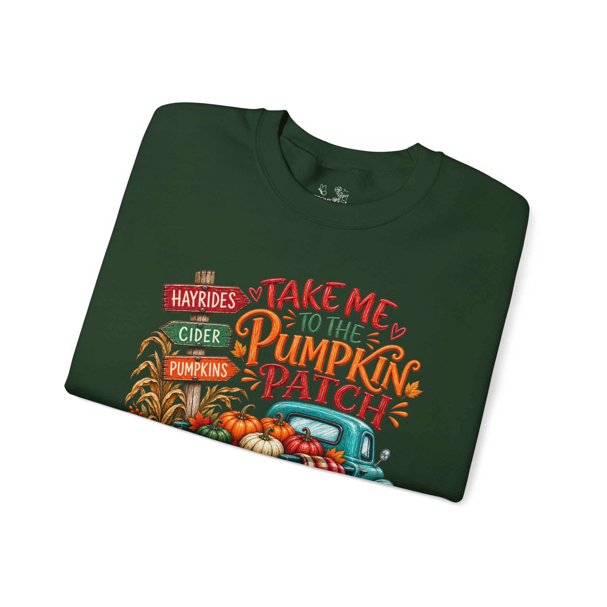 Pumpkin Patch Crewneck Sweatshirt — "Take Me to the Pumpkin Patch" Autumn Vibes