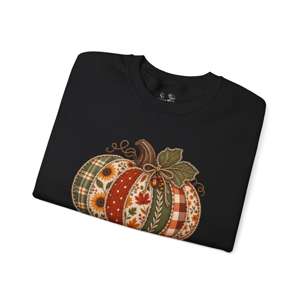Autumn Patchwork Pumpkin Sweatshirt