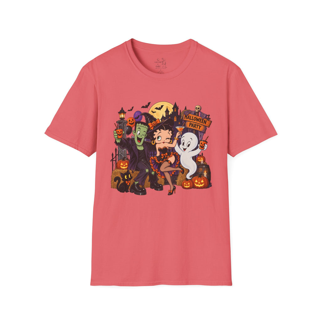 Halloween Party T‑Shirt — Betty Boop & Classic Cartoon Ghosts Costume Tee