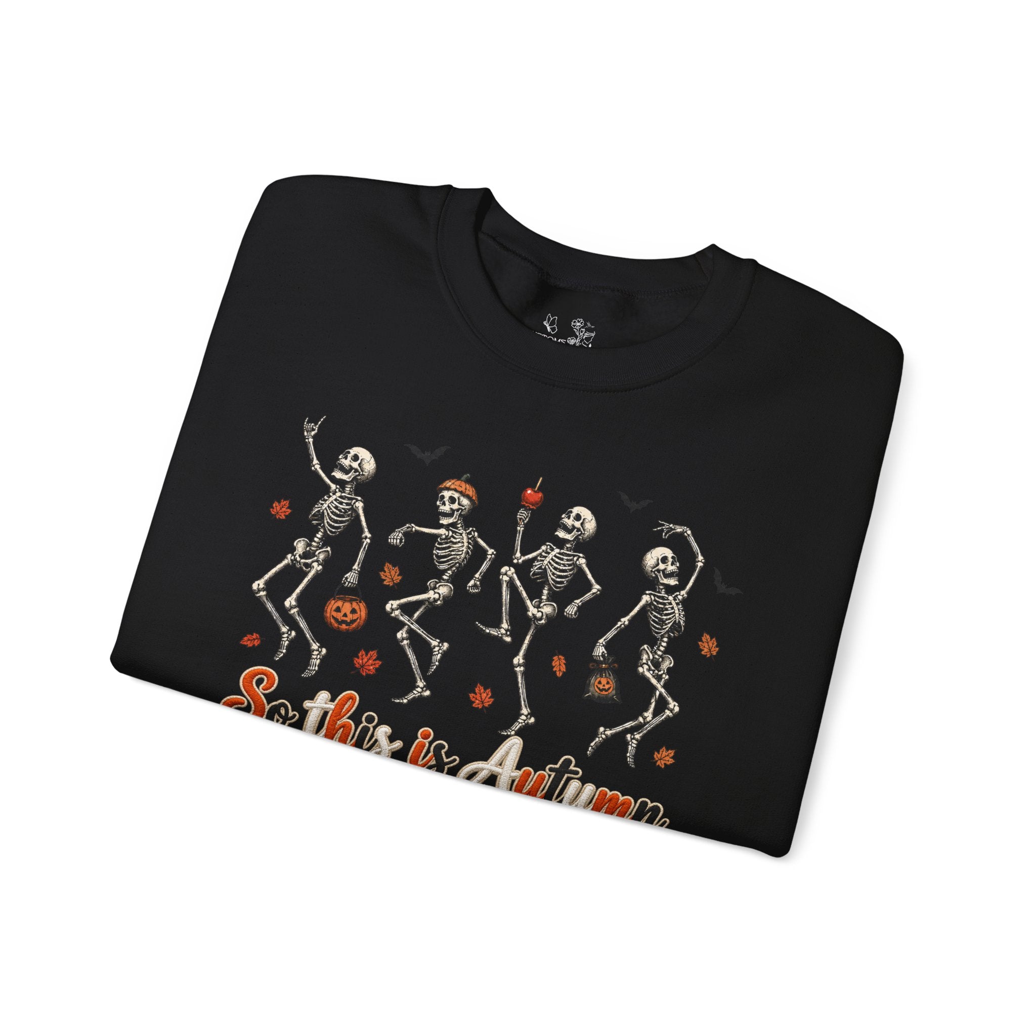 Autumn Skeleton Dance Sweatshirt — "So this is autumn" Cozy Fall Crewneck