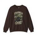Sweatshirt — "Frankly I Do Not Care" Retro Gothic Skeleton Graphic Crewneck