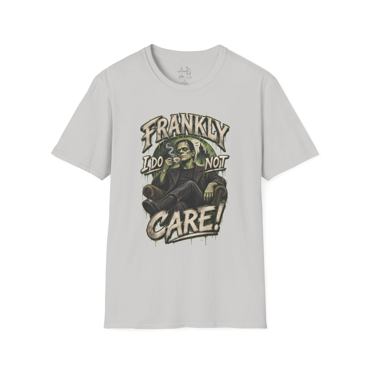Frankly I Do Not Care T-Shirt — Retro Frankenstein Graphic Tee