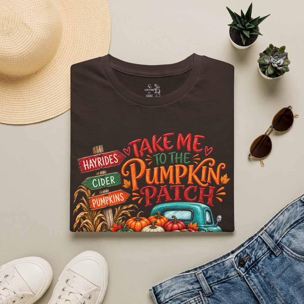 Pumpkin Patch T-Shirt — "Take Me to the Pumpkin Patch" Autumn Graphic Tee