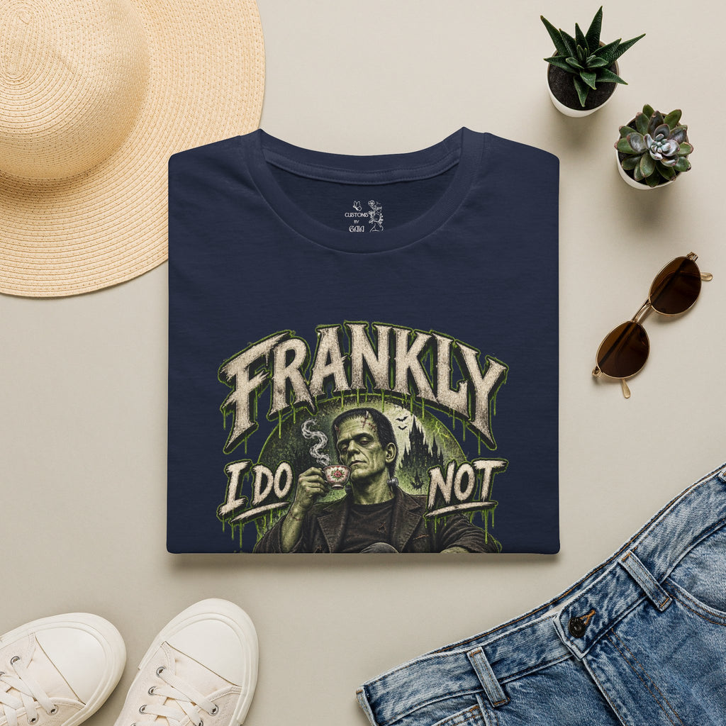 Frankly I Do Not Care T-Shirt — Retro Frankenstein Graphic Tee