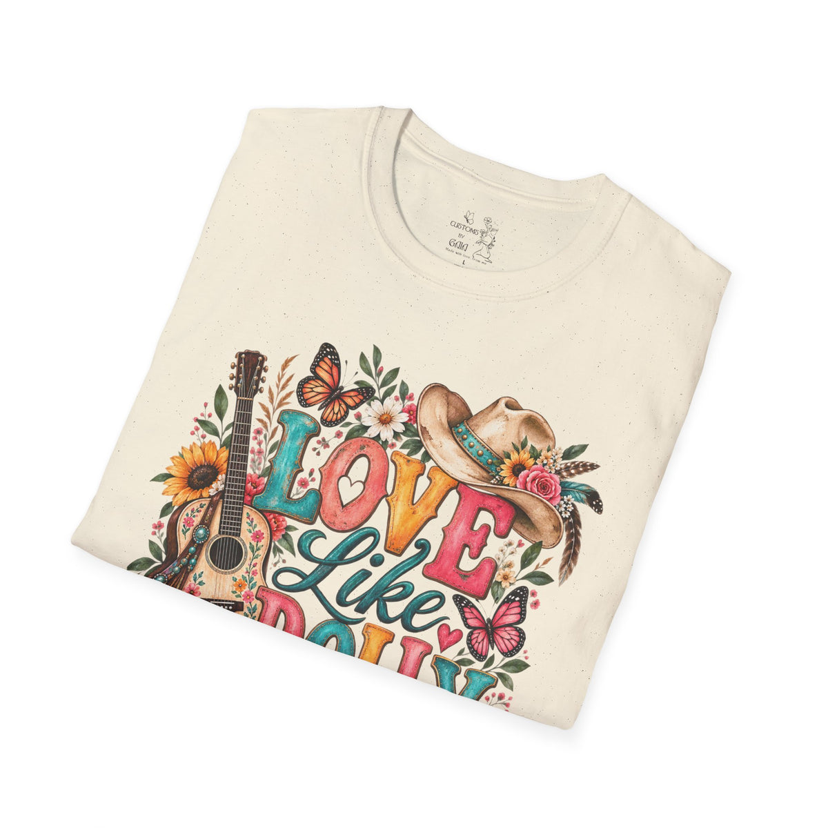 Love Like Dolly Floral Country Music T-Shirt