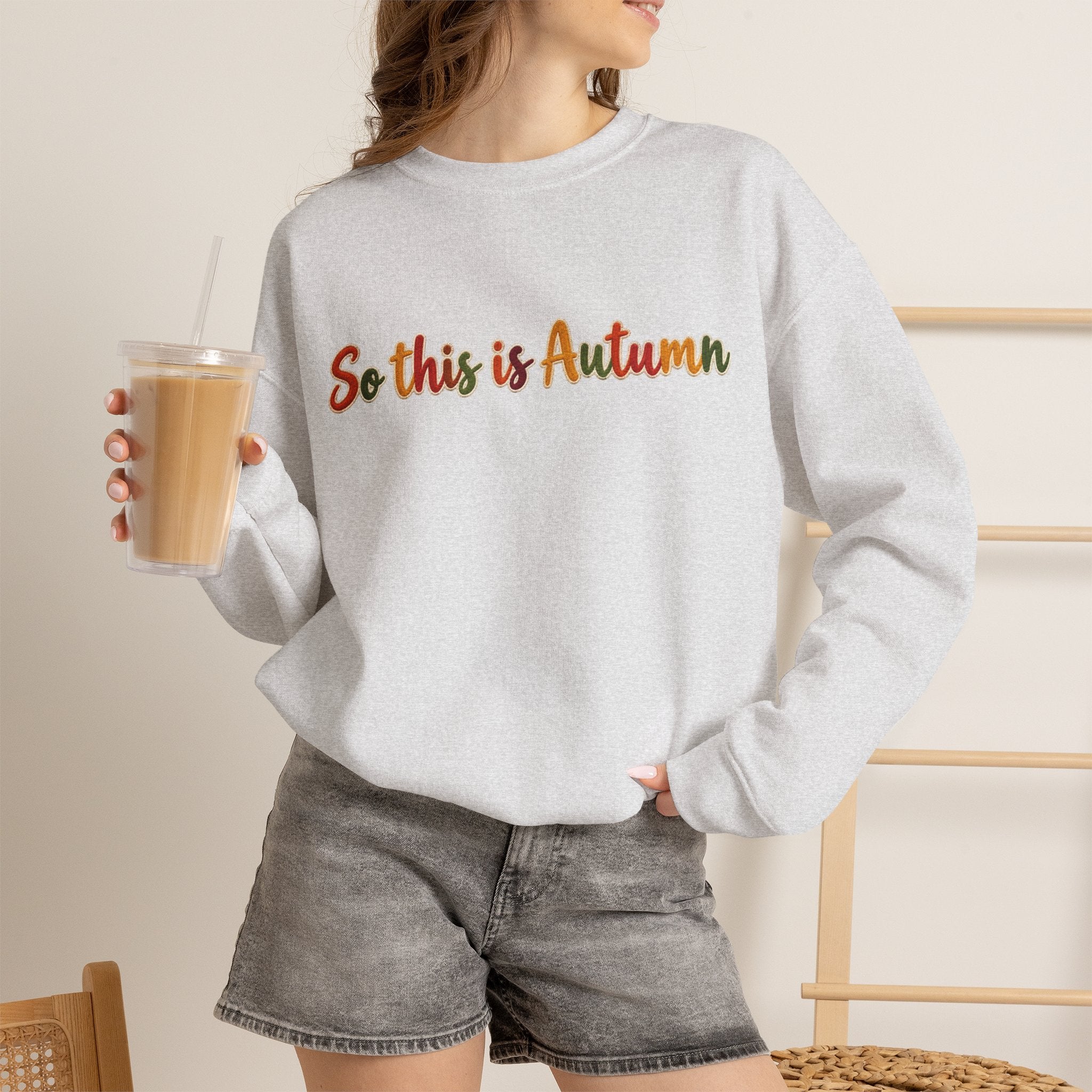 So This Is Autumn Crewneck Sweatshirt – Cozy Fall Pullover