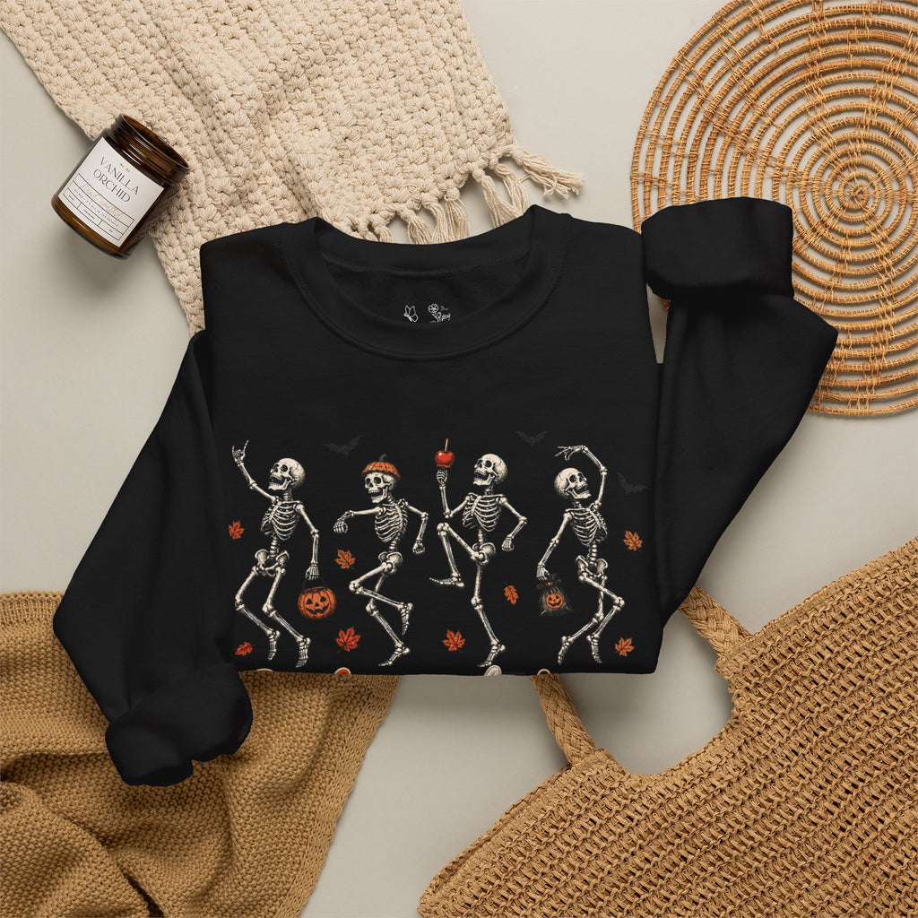 Autumn Skeleton Dance Sweatshirt — "So this is autumn" Cozy Fall Crewneck