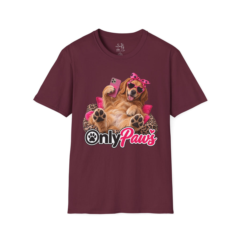 Only Paws Graphic T-Shirt — Cute Golden Retriever Selfie Design