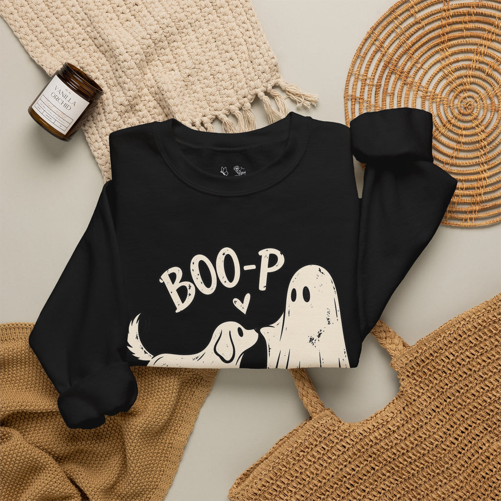 Boo-p Dog & Ghost Halloween Sweatshirt