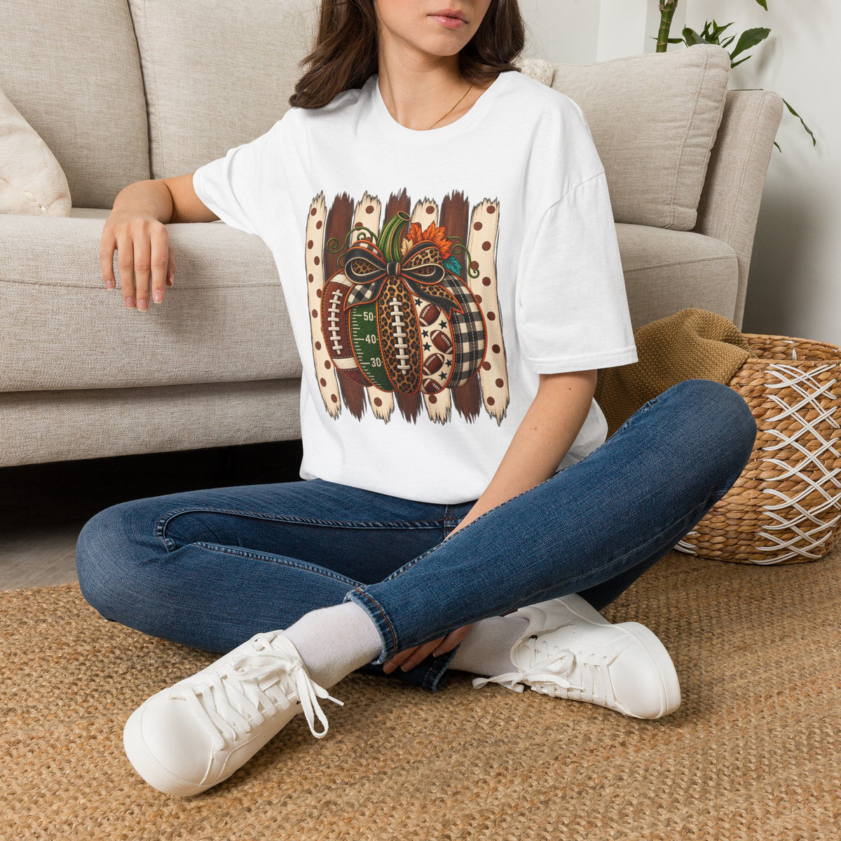 Football Pumpkin Fall T-Shirt