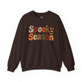 Spooky Season Sweatshirt — Retro Patterned Halloween Crewneck