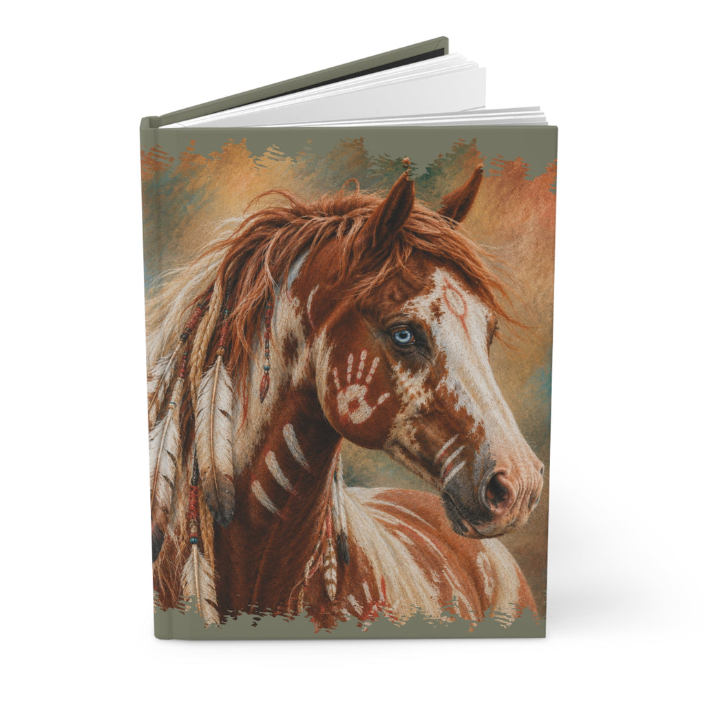 Horse Spirit Hardcover Journal — Native-Inspired Painted Pony Notebook