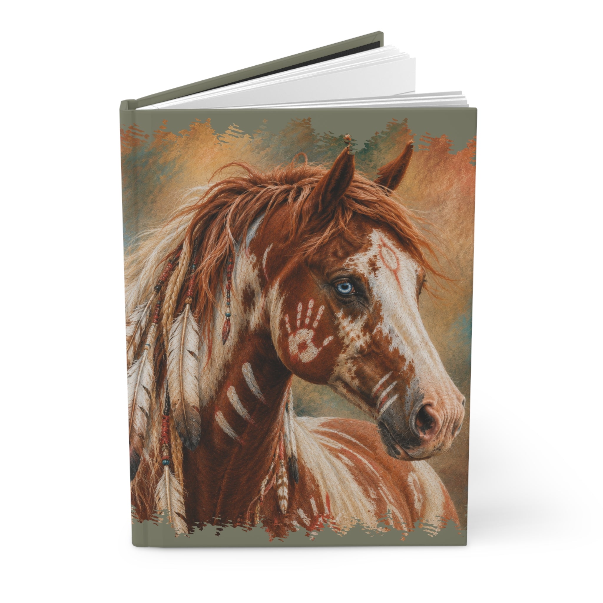 Horse Spirit Hardcover Journal — Native-Inspired Painted Pony Notebook