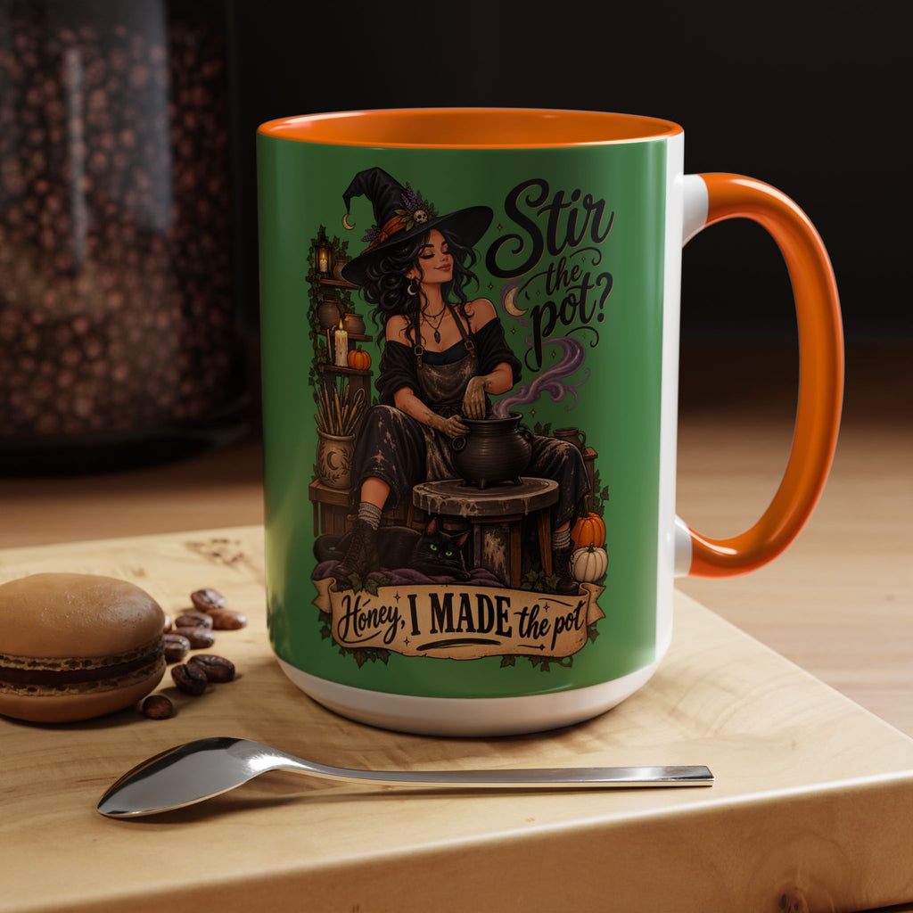 Witchy Coffee Mug – "Stir the Pot? Honey, I Made the Pot" Accent Mug