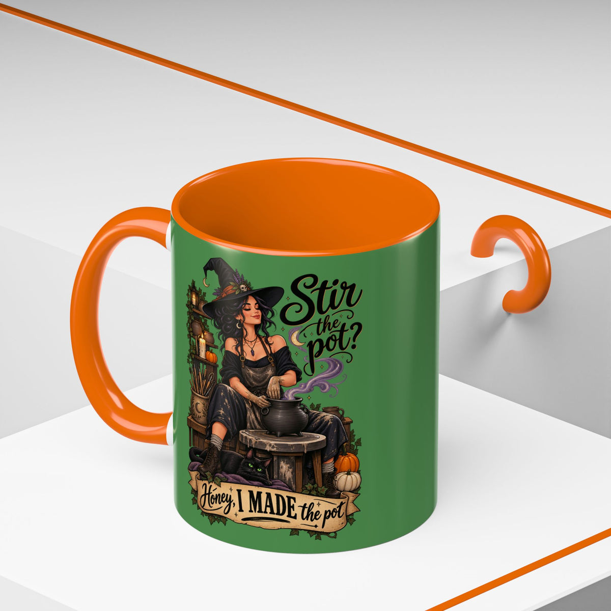 Witchy Coffee Mug – "Stir the Pot? Honey, I Made the Pot" Accent Mug