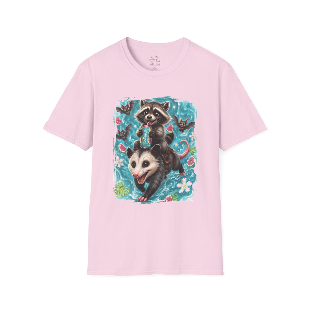 Raccoon Watermelon Summer T-Shirt — Cute Animal Graphic Tee