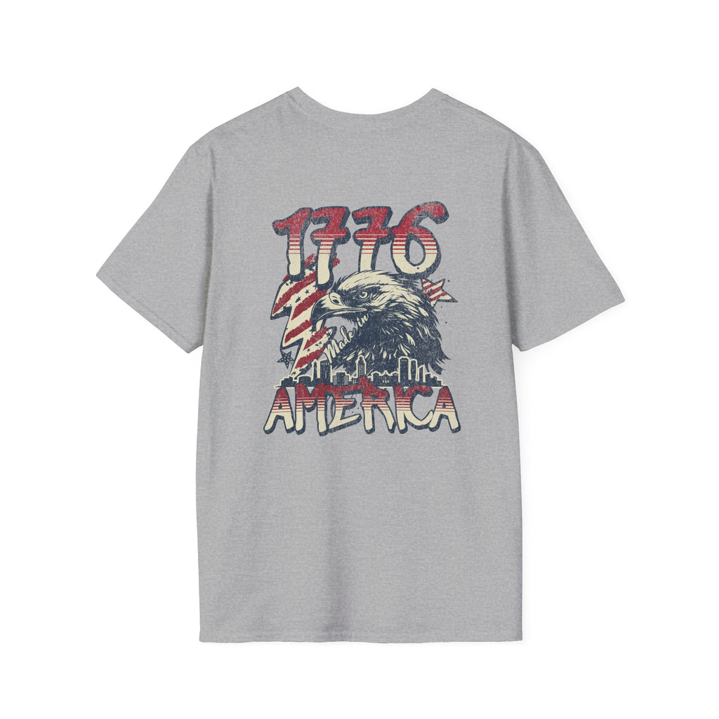 Patriotic “American Dad” Tee — Vintage Flag Cowboy Hat Dad T-Shirt