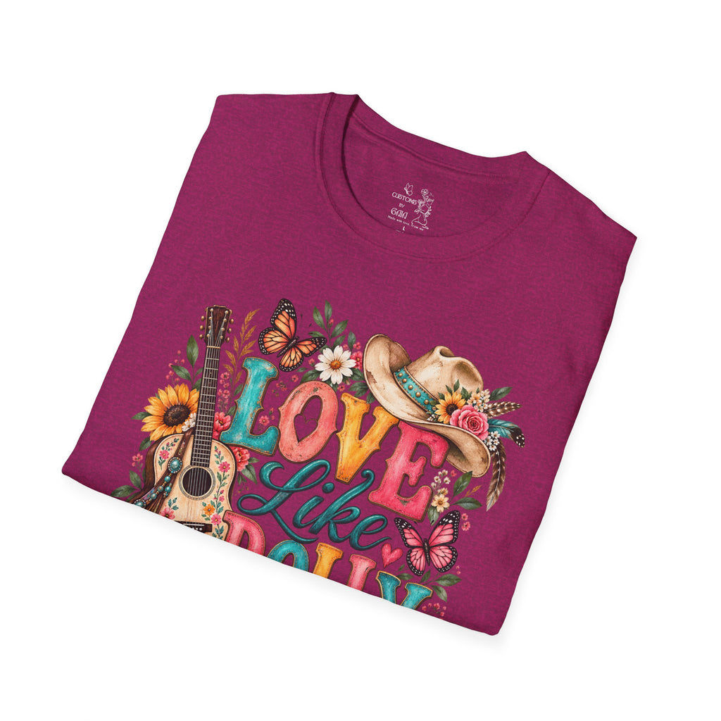 Love Like Dolly Floral Country Music T-Shirt