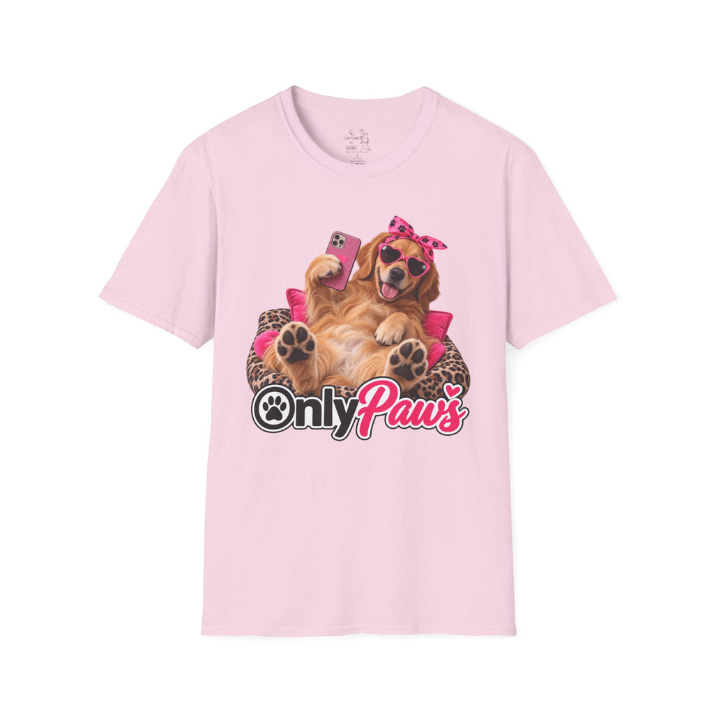 Only Paws Graphic T-Shirt — Cute Golden Retriever Selfie Design