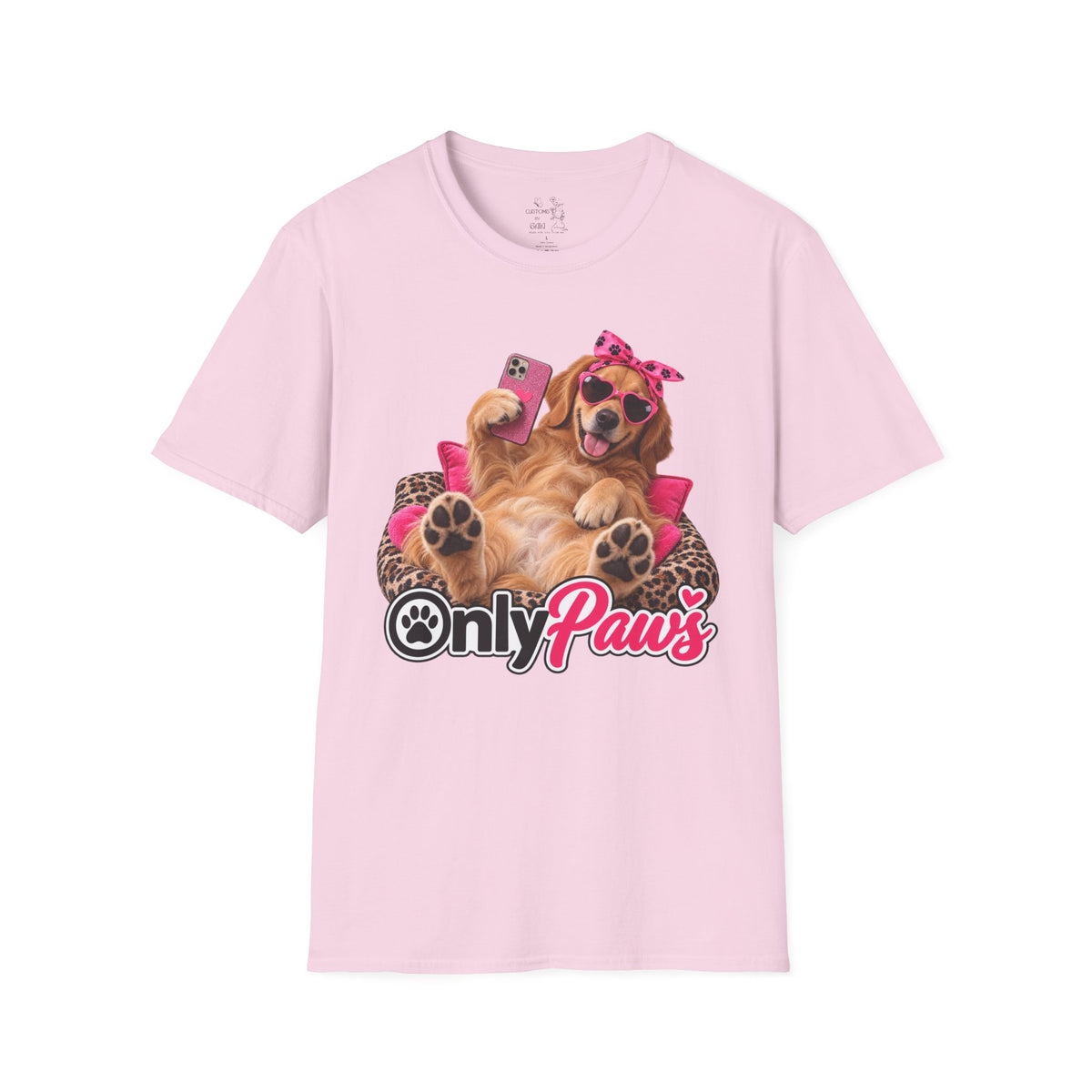 Only Paws Graphic T-Shirt — Cute Golden Retriever Selfie Design