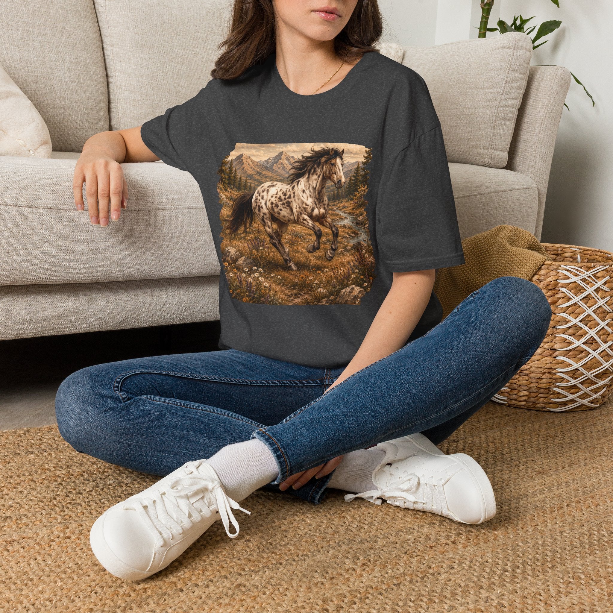 Appaloosa Horse T-Shirt — Vintage Mountain Run Western Tee