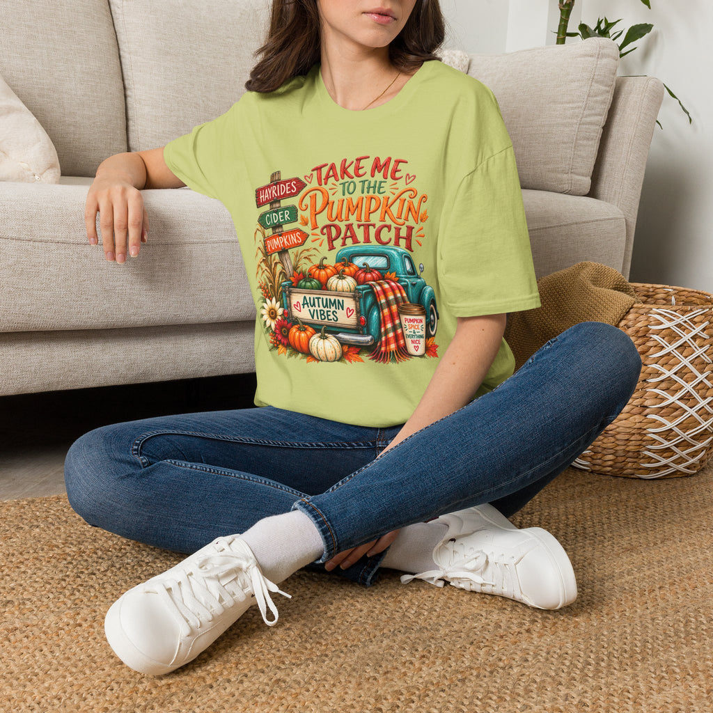 Pumpkin Patch T-Shirt — "Take Me to the Pumpkin Patch" Autumn Graphic Tee