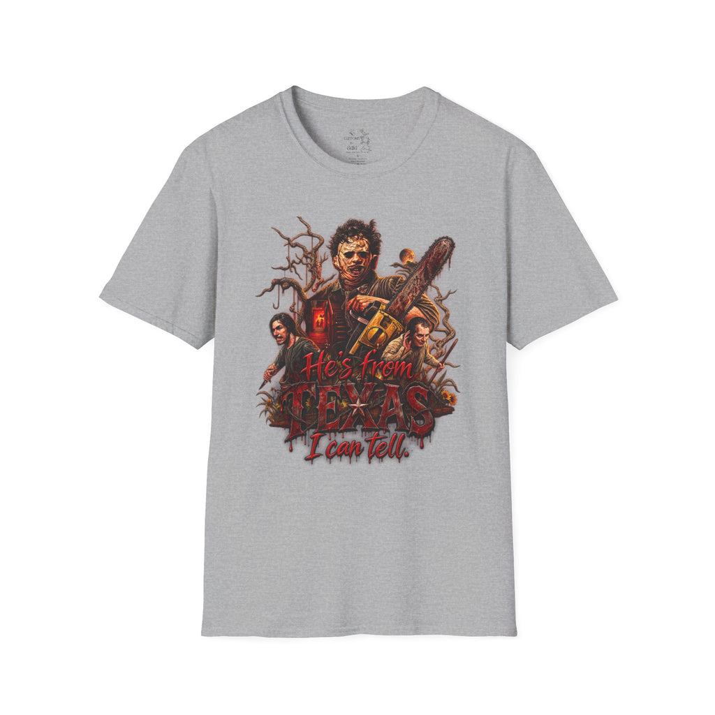 Horror Movie Chainsaw T-Shirt — "He’s My Friend I Can Tell" Graphic Tee