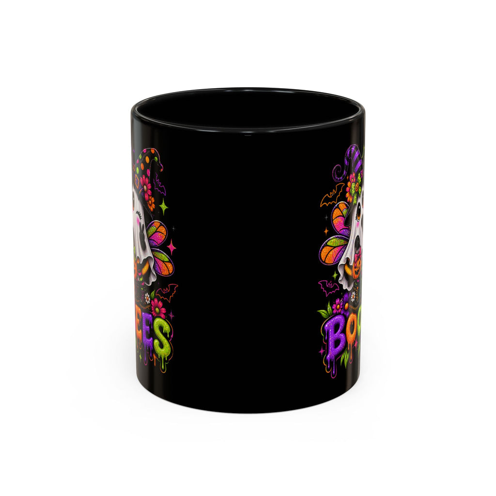 Halloween Boo Bees Coffee Mug — Cute Ghost Bees with Pumpkins