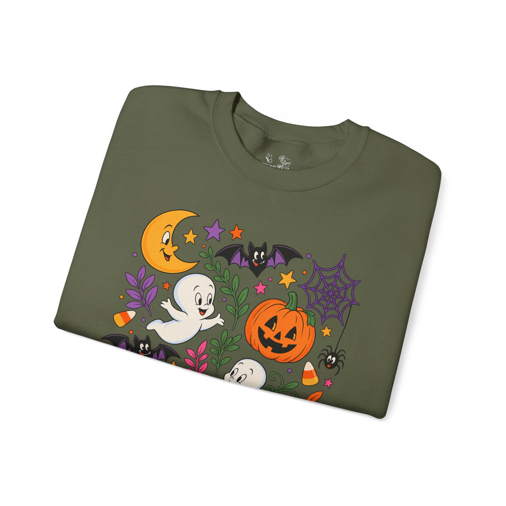 Halloween Ghosts & Pumpkins Crewneck Sweatshirt