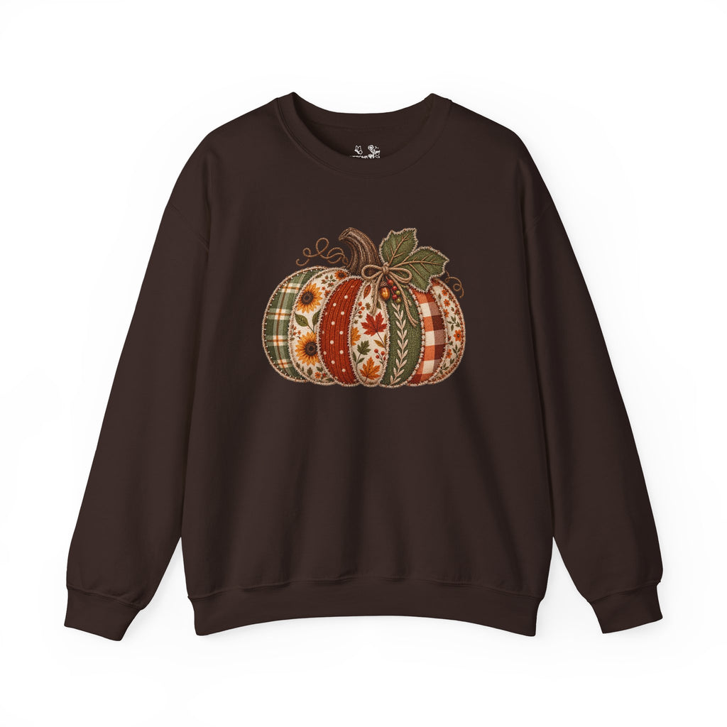 Autumn Patchwork Pumpkin Sweatshirt