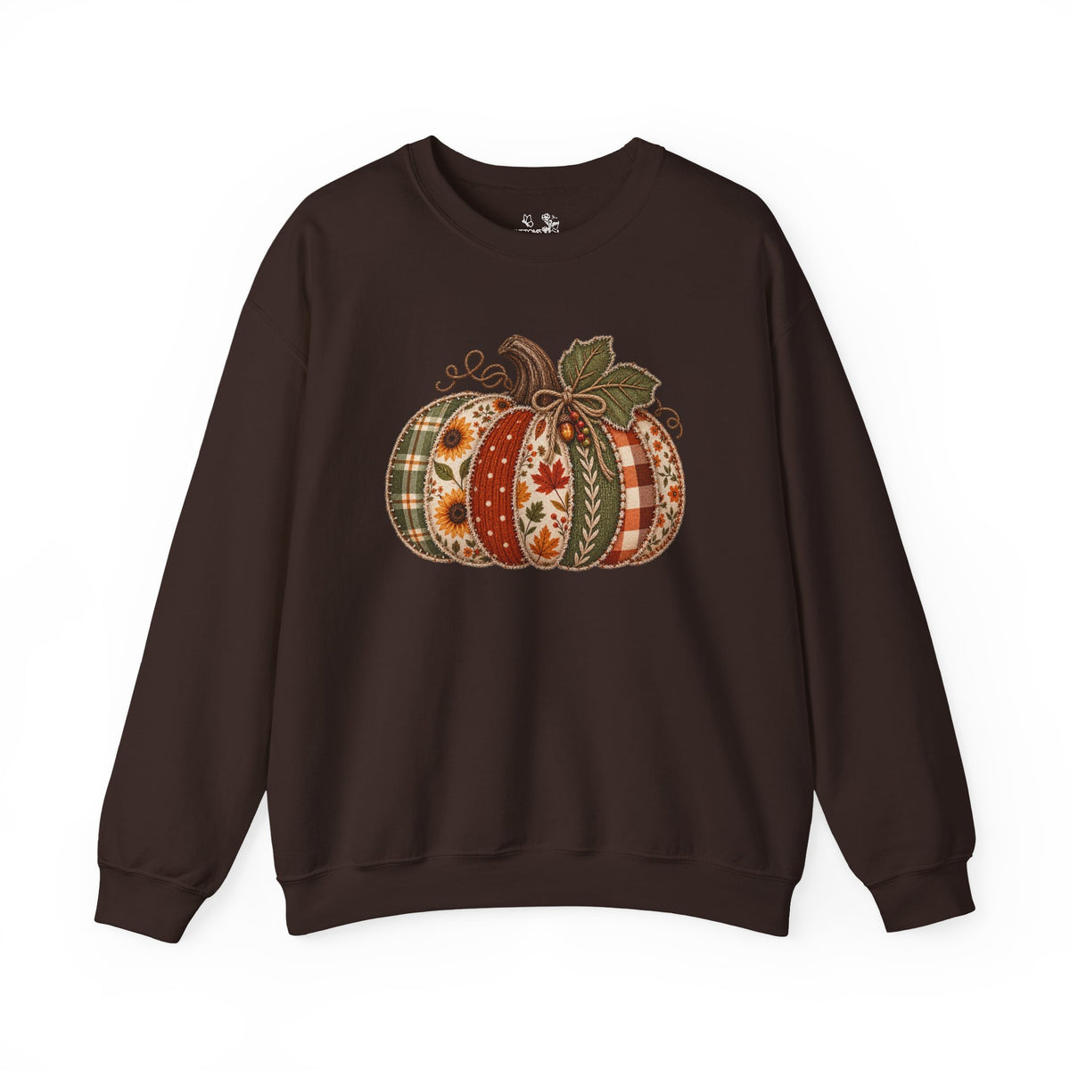 Autumn Patchwork Pumpkin Sweatshirt
