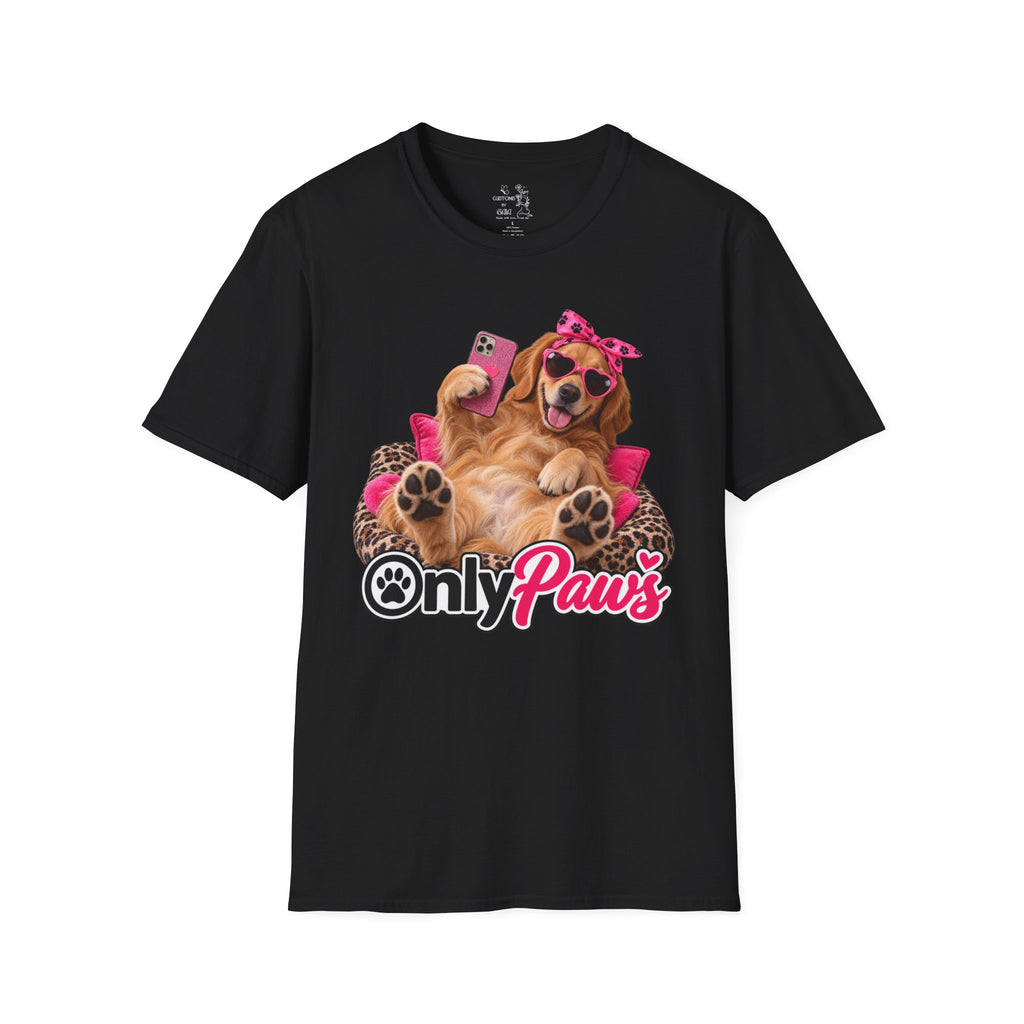 Only Paws Graphic T-Shirt — Cute Golden Retriever Selfie Design
