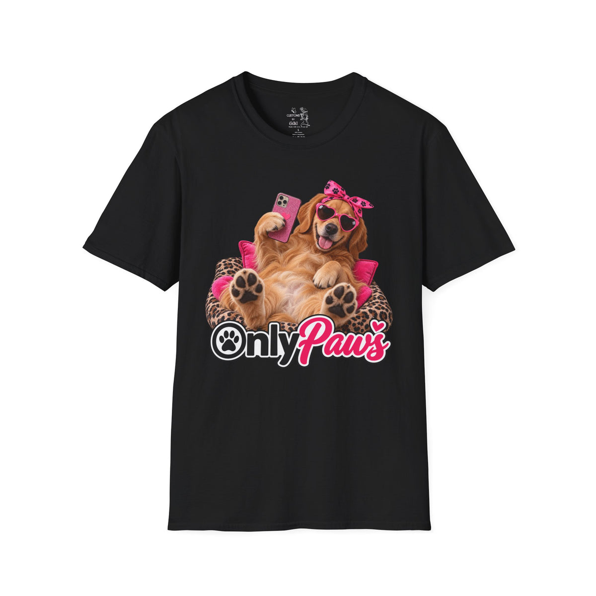 Only Paws Graphic T-Shirt — Cute Golden Retriever Selfie Design