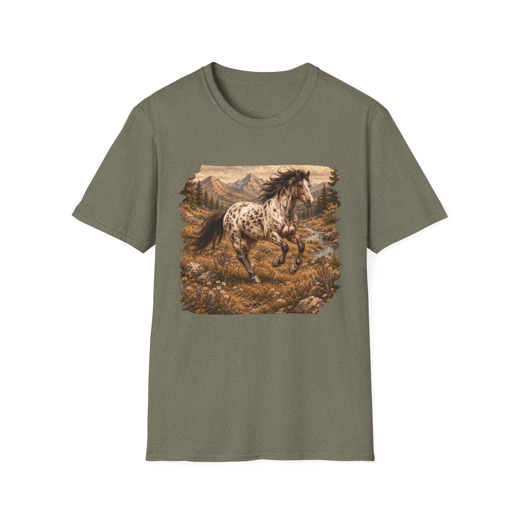 Appaloosa Horse T-Shirt — Vintage Mountain Run Western Tee